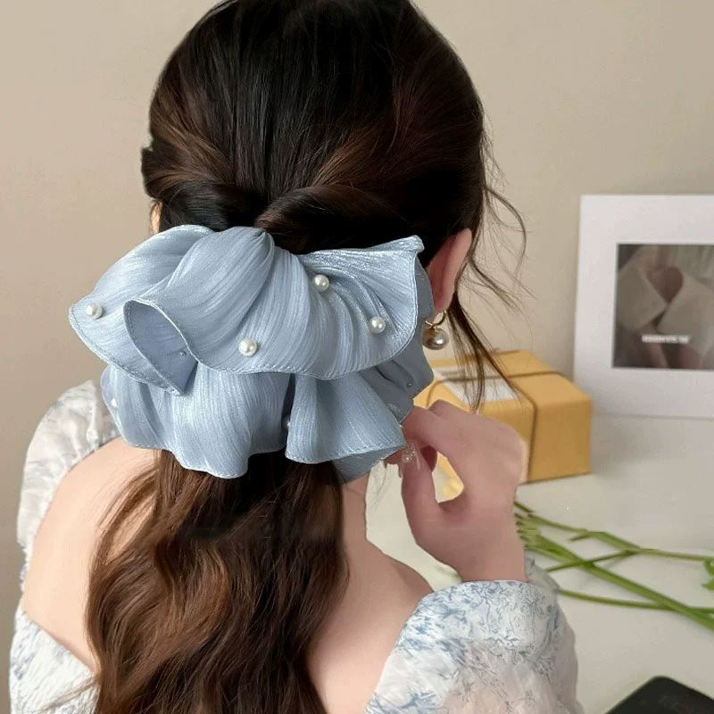 Travel Accessories High End - Diadema de malla con perlas y