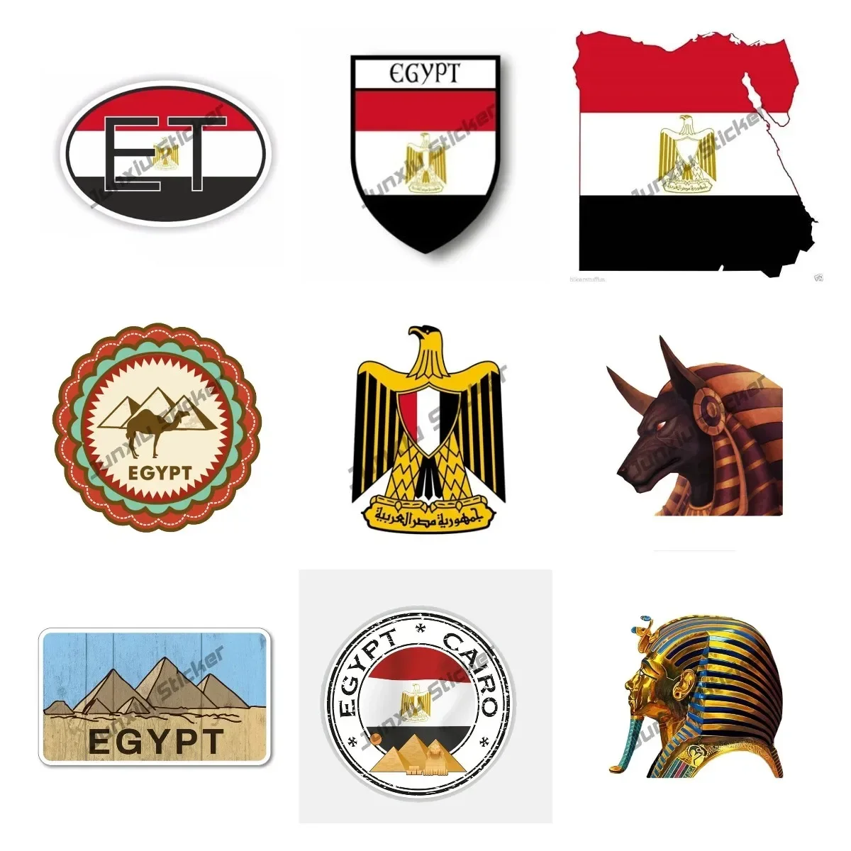 Travel Accessories Egypt - Calcomanía de la bandera de Egipto,