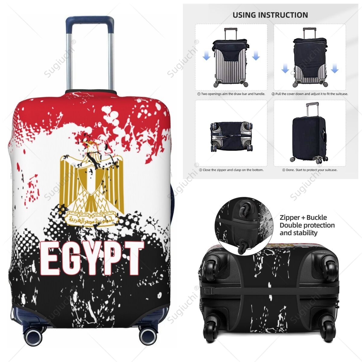 Travel Accessories Egypt - Funda de equipaje con bandera de