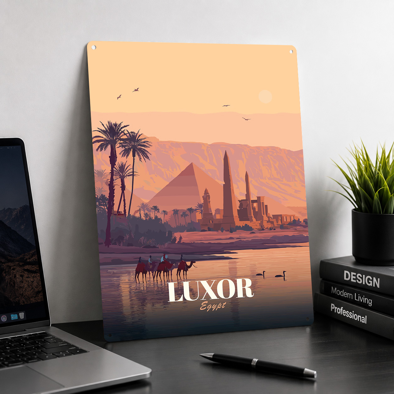 Póster metálico de viaje a Lux - Travel Accessories Egypt reseña y precio