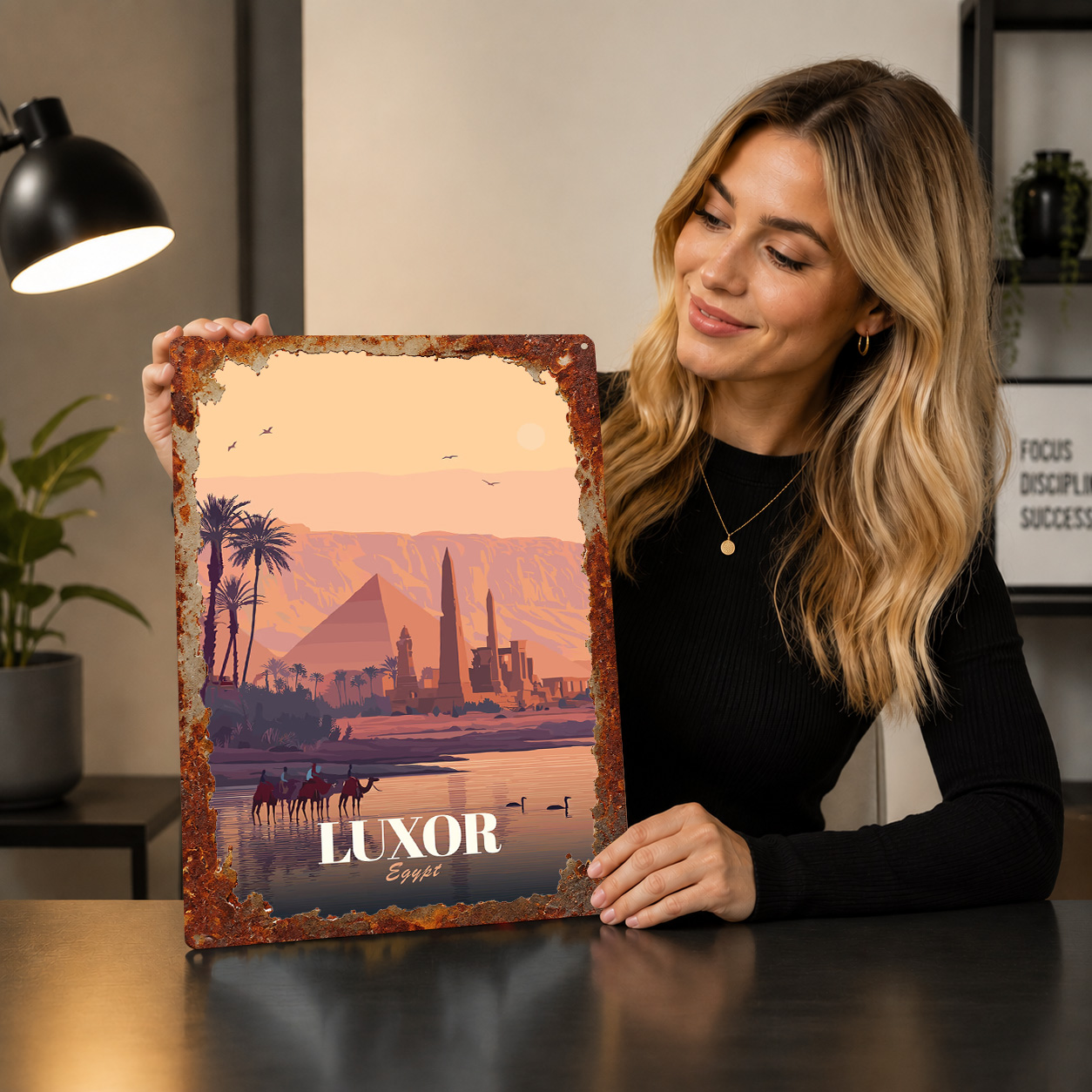 Póster metálico de viaje a Lux - Travel Accessories Egypt reseña y precio